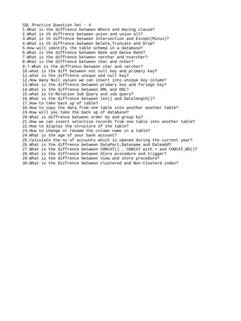 Image result for SQL Practical Exercises