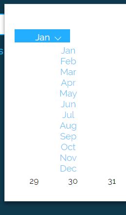 Image result for Calendar HTML JavaScript with Month Label