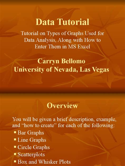 Data Tutorial: Tutorial On Types of Graphs Used For Data Analysis ...