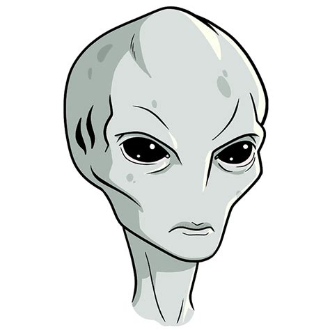 How to Draw an Alien Face - Really Easy Drawing Tutorial