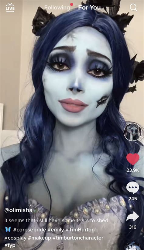 Image result for Emily Corpse Bride Makeup