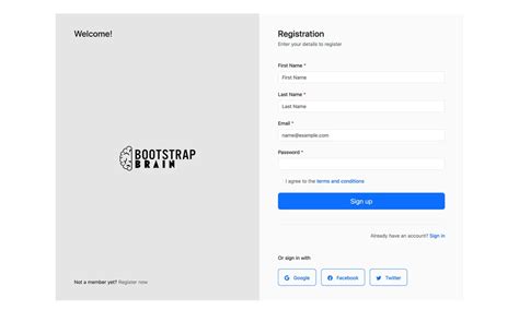 Registration Form Using Bootstrap Code に対する画像結果