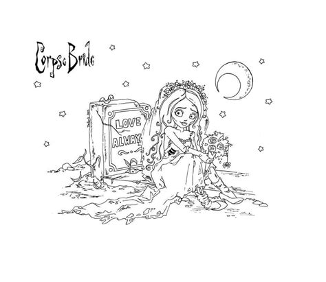 Toradh íomhá ar Corpse Bride Rose Drawing