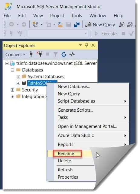 Toradh íomhá ar Azure SQL Database Tools