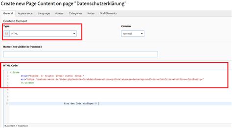 Image result for TYPO3 HTML Code Einbinden