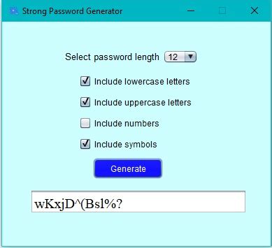 Toradh íomhá ar Password Generator Java Code