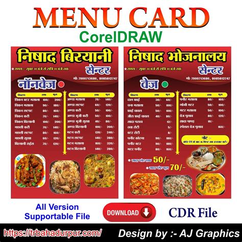 Image result for Menu Card Design