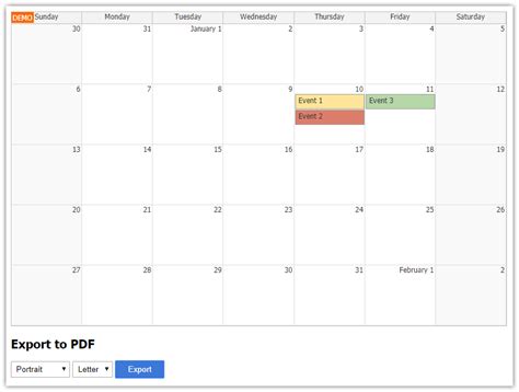 Toradh íomhá ar JavaScript Yearly Calendar Print