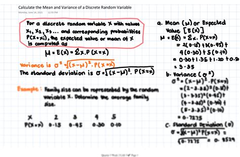 Image result for Random Variables Mean and Variance