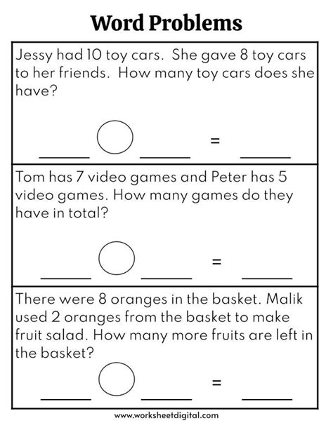 Toradh íomhá ar First Grade Math Equations Worksheet