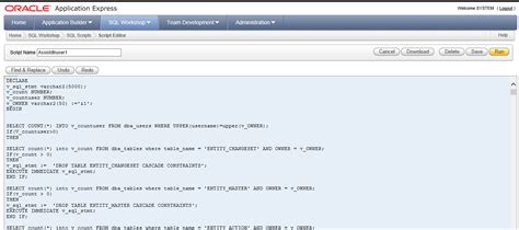 Usando Run Script NoSQL Oracle に対する画像結果