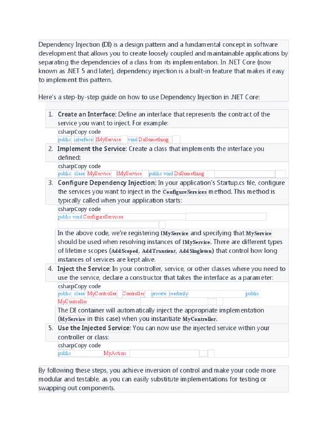 Image result for Dependency Injection C# Tutorial
