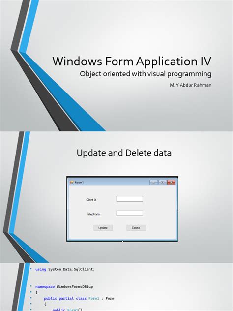 Image result for Windows Form Tutorial PDF