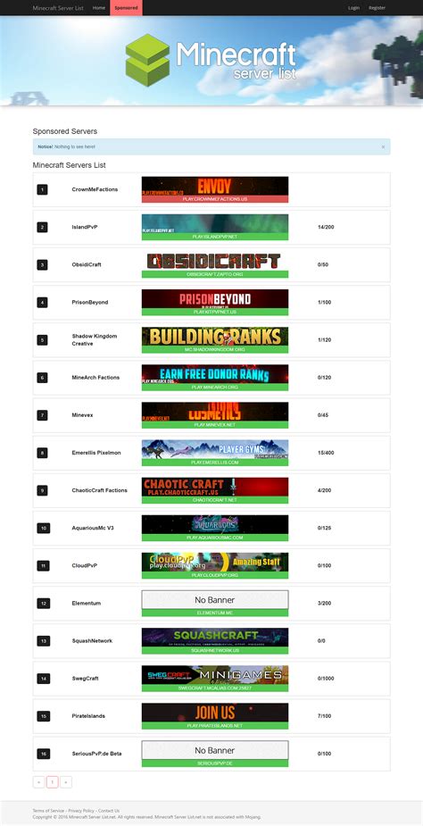 Image result for Minecraft JavaServer List