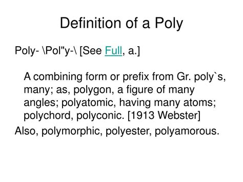 Image result for What Does Poly Mean