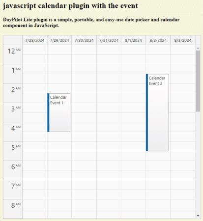 Toradh íomhá ar Annual Calendar JavaScript