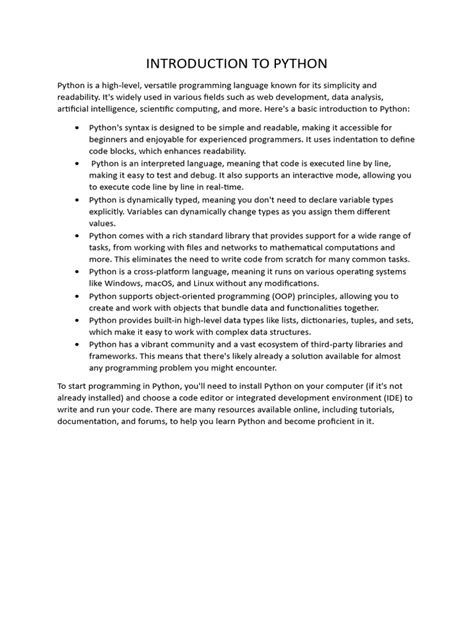 Introduction to Python に対する画像結果