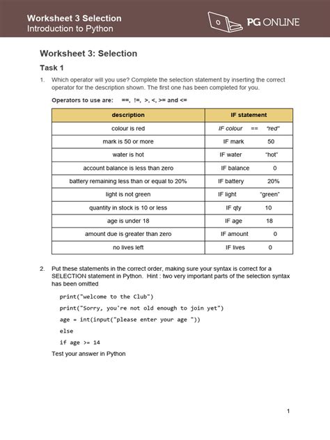 Image result for Python Worksheet