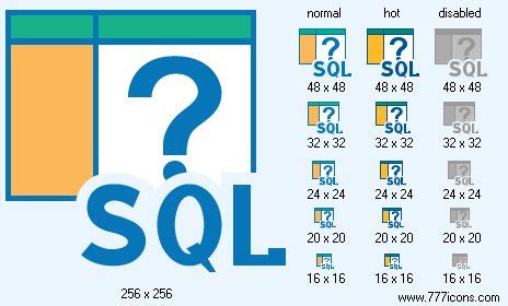 SQL Query Icon Database માટે ઇમેજ પરિણામ