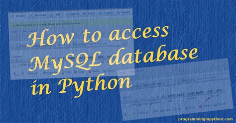 Image result for Database Access in Python