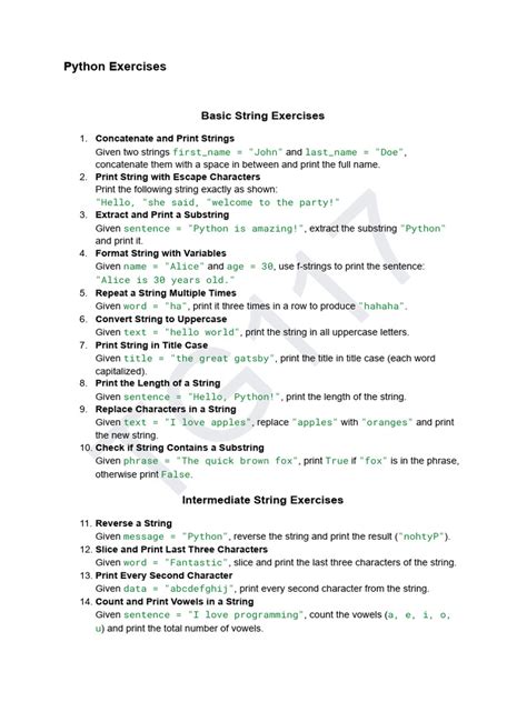 Python Exercises for Beginners PDF に対する画像結果