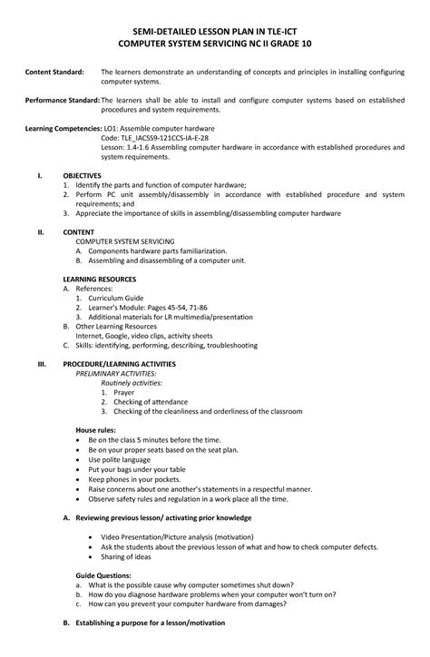 Afbeeldingsresultaten voor Parts of Computer Lesson Plan