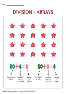 Image result for What Is a Array in Math Division