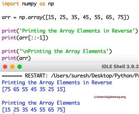 Image result for Write a Python Program to Reverse an Array