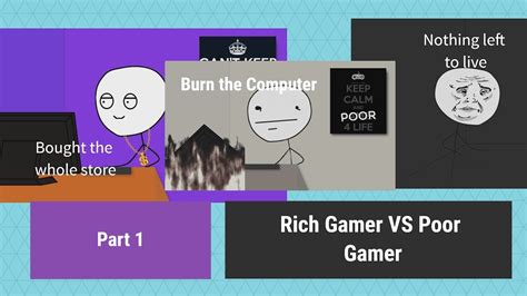 Image result for Rich Gamer vs Poor Gamer Troom Oki