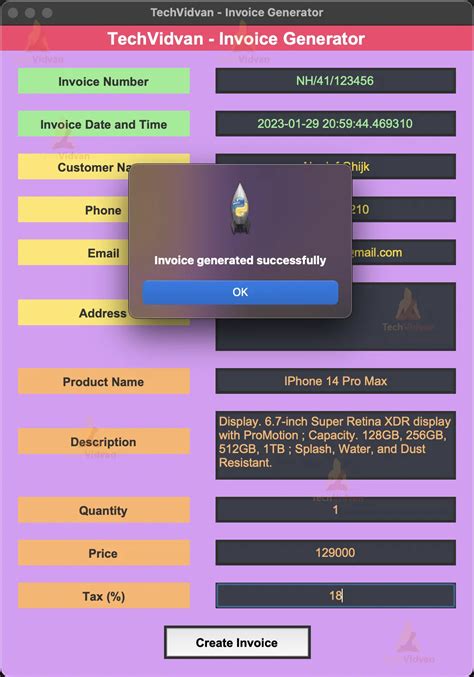 نتيجة الصورة لـ Python Generate Invoice