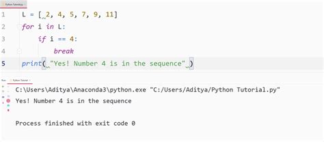 Break Out of for Loop Python に対する画像結果