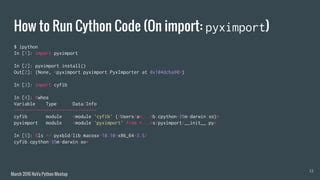 Toradh íomhá ar Import Cython in Python