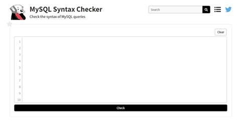 Toradh íomhá ar SQL Syntax Checker
