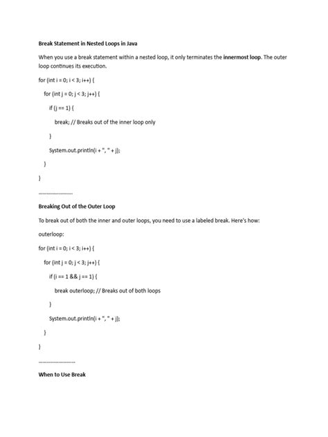 Image result for Break Statement in Java