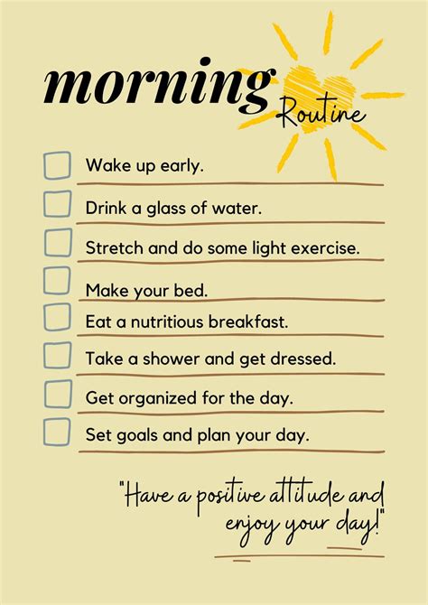 Image result for Weekly Morning Routine