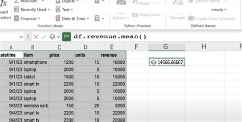 Use Python in Excel に対する画像結果