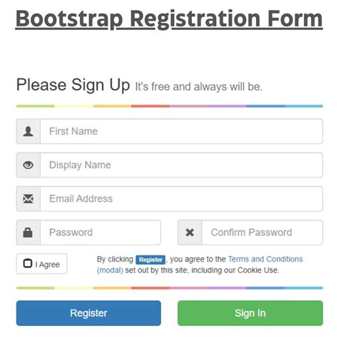 Registration Form Using Bootstrap Code に対する画像結果
