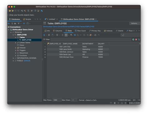 SQL Views に対する画像結果