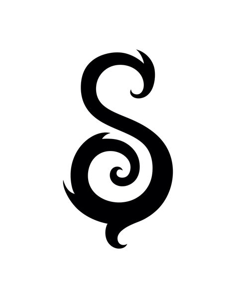 S letter symbol. For logo, tattoo, emblem, monogram, shield. Tribal ...