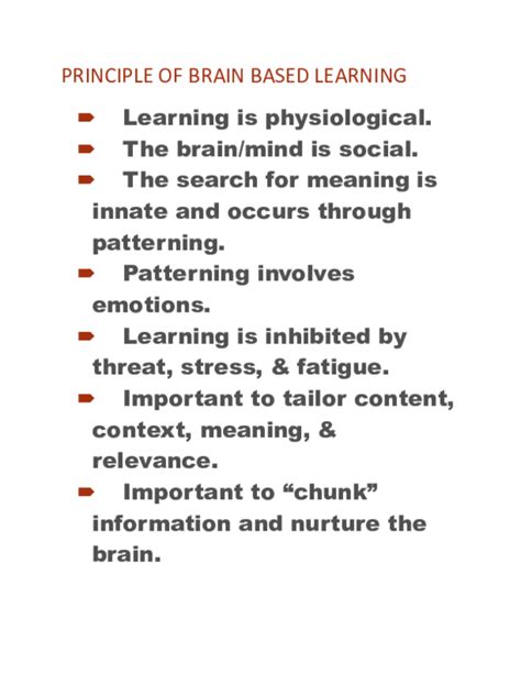 Image result for Brain Based Learning Principles