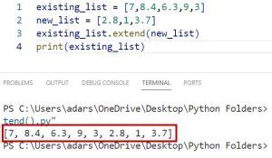 Image result for difference between append and extend python