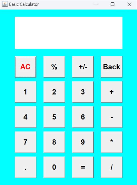 Toradh íomhá ar Java AWT Calculator