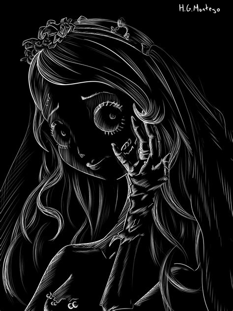 Toradh íomhá ar Corpse Bride Rose Drawing