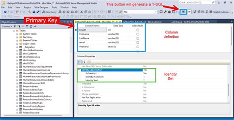 Image result for SQL Server Create Table Example