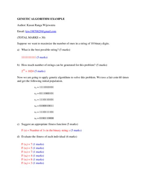 Image result for Genetic Algorithm Example Problems