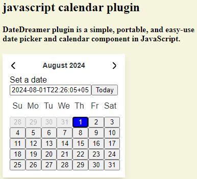 Calendar Availabilty JavaScript-साठीचा प्रतिमा निकाल