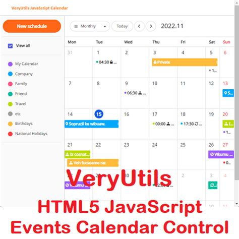 Image result for Advanced JavaScript Events Calendar