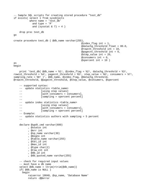 Image result for SQL Server Script Example