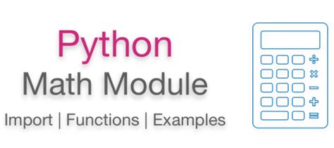 Afbeeldingsresultaten voor Import Math Module Python