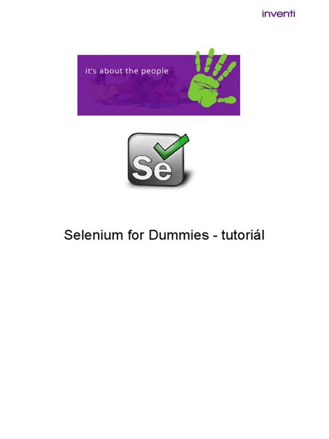 Image result for Selenium Automation Testing for Dummies PDF